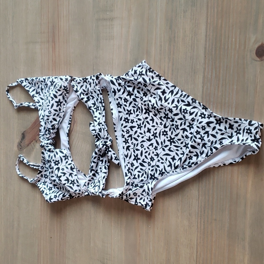 Black and white one piece swimsuit